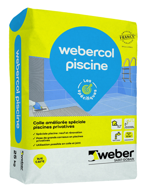 Colle améliorée pour piscines weber.col piscine gris perle - sac de 25 kg - WEBER