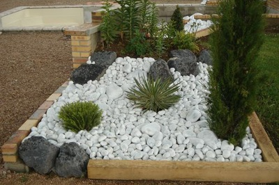 Galet roulé blanc de carrare 4/6 cm sac de 25 kg PRADIER