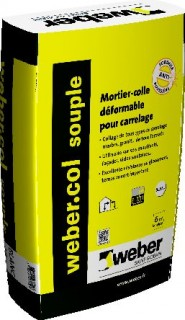 WEBER COL SOUPLE GRIS 25KG MORTIER COLLE DEFORMABLE