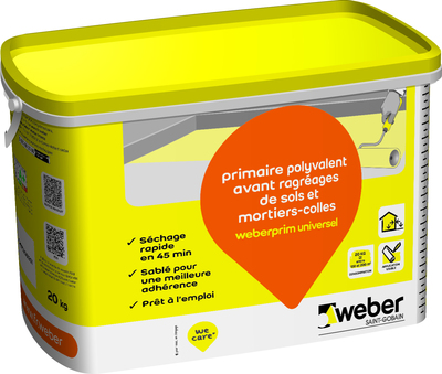 Primaire polyvalent weber.prim universel - seau de 20 kg - WEBER