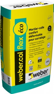 Colle spéciale planchers chauffants weber.col flex éco gris - sac de 25 kg - WEBER