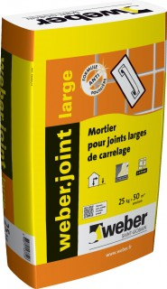 Joint de carrelage weber.joint large beige crème - sac de 25 kg - WEBER